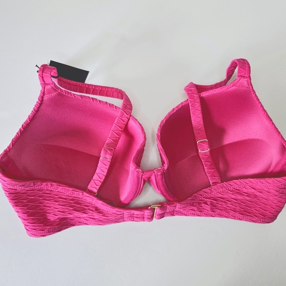 Victoria's Secret Mix & Match Twist Icon Push Up Bikini Top Sz 36D Forever Pink - Picture 7 of 8